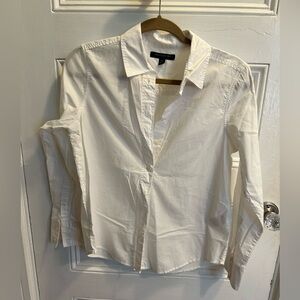 Banana Republic Factory white long sleeve button down top size XS